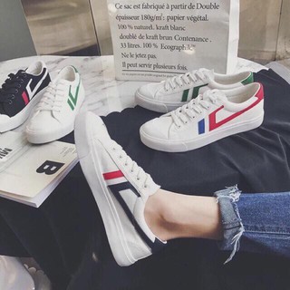 Giày thể thao, Giày sneaker nữ da pu phối lưới dày dặn - 5266