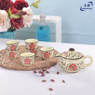 Bộ ẤM TRÀ SỨ 6 LY họa tiết nhật bản giao ngẫu nhiên