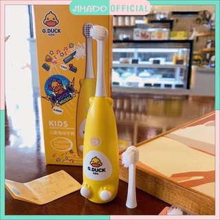 Bàn chải đánh răng tự động cho bé 1 tuổi 2 tuổi lông nano 5d siêu mềm hãng G Duck tặng kèm đầu thay JIMADO S151515