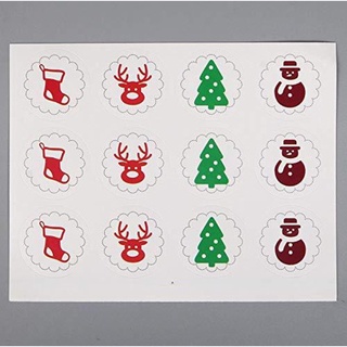 5 tờ tem dán giáng sinh Merry Chritmas( Mỗi tờ 12 tem)