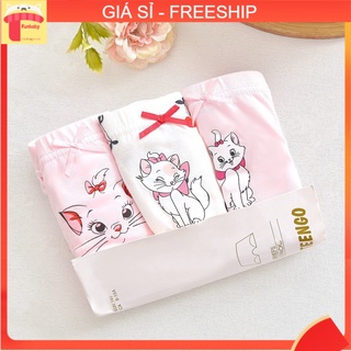 Quần chip đùi bé gái 3-12 tuổi set 3 chiếc hãng Teengo chất liệu cotton co giãn cựu tôt