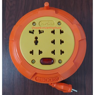 Ổ cắm điện lõi sứ công suất cao ,chống cháy SOPOKA 2500w - ổ cắm đa năng loại quay , cuốn tròn
