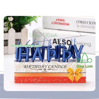 Bộ nến sinh nhật ánh nhũ 13 chữ Happy Birthday