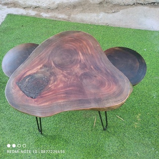 [Giá hủy diệt] Tổng kho Bàn trà, bàn coffee gỗ xà cừ cao 20 - 30cm |Bàn ban công Decor nguyên khối gỗ xà cừ HP Decor