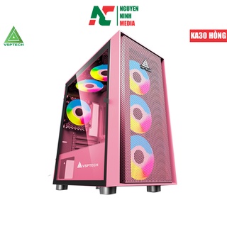 (Video Thật) Vỏ Case Gaming VSP KA30 Pink (Màu Hồng) - Hàng Chính Hãng