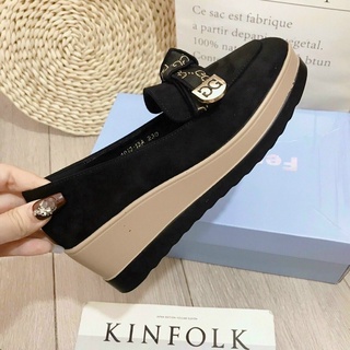 ❄️ HÀNG FULL BOX CÓ SẴN❄️ GIÀY ĐẾ XUỒNG CHẤT DA LỘN 6cm