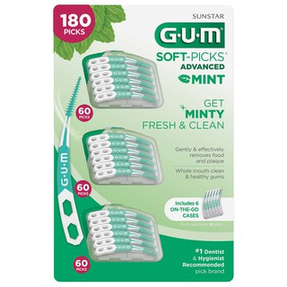Tăm nha khoa Sunstar GUM Soft- Picks Advanced Mint, 180 cây
