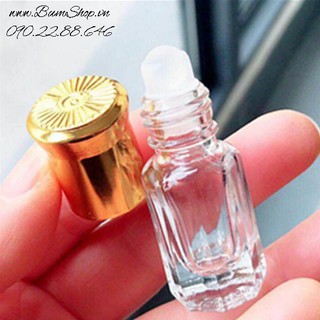 Chai lăn 3ml, chai dày dặn, rất chắc chắn