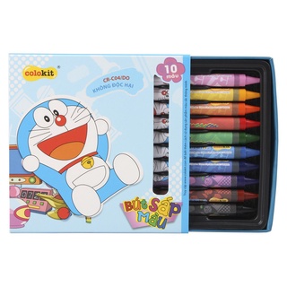 Bút Sáp màu Doraemon CR-C04/DO- 10 màu( hàng quà tặng)