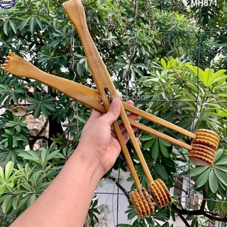 Cây đập &amp; gãi lưng đầu tròn bằng gỗ thơm - Để Phòng &amp; Trị Bệnh