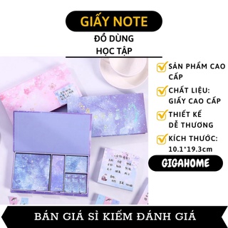 Giấy Note GIGAHOME Hộp 6 Tập Giấy Note, Ghi Chú, Đánh Dấu Nhiều Cỡ Kiểu Hàn Quốc 7869