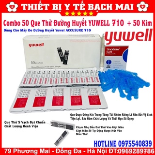 Que Thử Đường Huyết Yuwell 710 [Hộp 50 Que + 50 Kim]