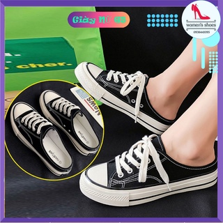 Giày Sục Vải 2 Màu Độn Đế Mẫu Mới Hót Trends 011