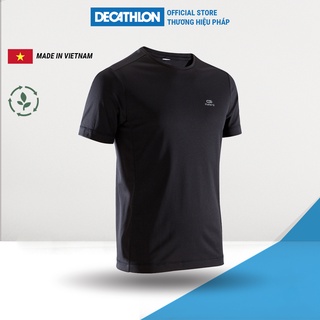 Áo thun thể thao nam DECATHLON run dry chuyên chạy bộ, nhanh khô - đen
