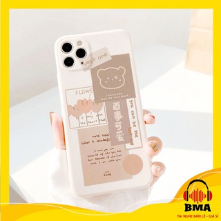 Ốp lưng xiaomi Redmi 10 /redmi note 10 /note 8/note 7/note 9s/9A/note 8 pro/8/9 mẫu Gấu Best One cạnh vuông