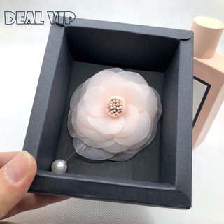 Hoa cài áo nữ vải voan tự làm HM10