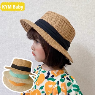 Mũ cói vành mix màu nổi bật cho bé 3 - 7Y M778 (KÈM HỘP ĐỰNG SẢN PHẨM)