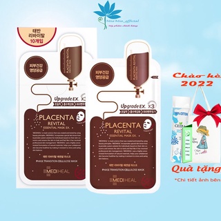Mặt Nạ Mediheal Nhau Thai Cừu [MIẾNG LẺ] Tái Tạo Tế Bào Phục Hồi Da MEDIHEAL Placenta Revital Essential Mask EX. 24ml
