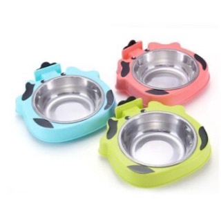 Bát Ăn Inox Gắn Chuồng Cho Thú Cưng, đường kính 18cm