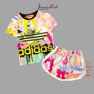 Đồ bộ bé gái, bộ thể thao bé gái vải thun lạnh 3D Jennie Kids J408