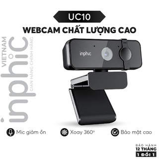 Webcam INPHIC UC10 Full HD 1080p Cực Nét Có Mic Dùng Cho Máy Tính Laptop Hỗ Trợ Học Tập và Làm Việc Online
