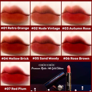 Son Thỏi Mạ Vàng ChouChou Premium Matte 14k Gold Edition 3.5g