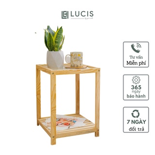 Kệ đầu giường 2 tầng mặt kính LUCIS để đồ phòng ngủ