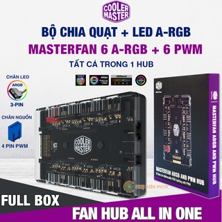 Hub chia Fan ARGB và PWM Cooler Master - Bộ chia fan CoolerMaster MasterFan ARGB and PWM HUB All in One  chính hãng
