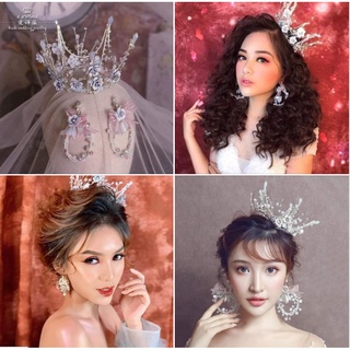 Vương miện tròn kèm bông tai siêu siêu xinh Giá 190k