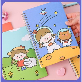Vở viết kẻ ngang nhiều hình siêu ngộ nghĩnh - Sổ ghi chép khổ A5 xinh rẻ - Sỉ lẻ văn phòng phẩm giá tốt