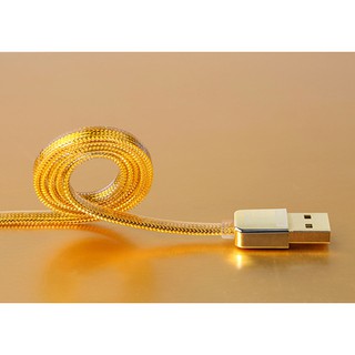 Cáp Remax chống đứt mầu gold -  Samsung