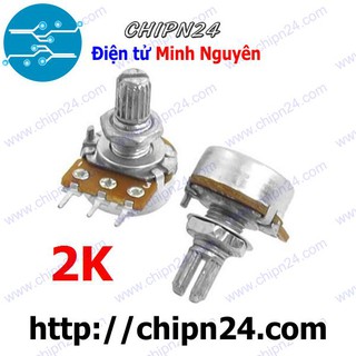 [3 CHIẾC] Biến trở Volume Đơn 2K WH148 (B202 202 L15 3 chân)