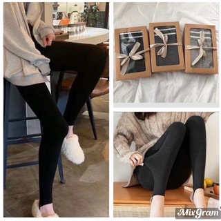 quần legging hộp lót lông màu đen ghi