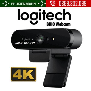 Webcam Logitech BRIO - 4K Ultra HD Hàng chính hãng - Webcam ultra HD để tổ chức hội nghị video, truyền phát và quay phim