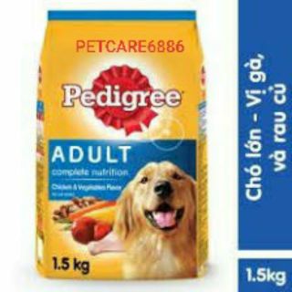 Thức ăn chó Pedigree vị gà &amp; rau củ dạng túi 1.5kg