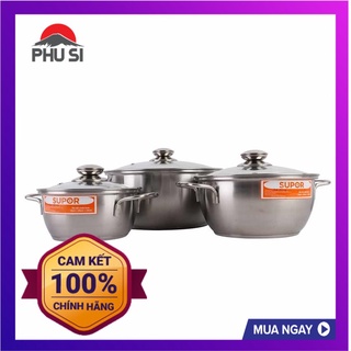 Bộ Nồi Đáy Từ Inox Supor S28ST1