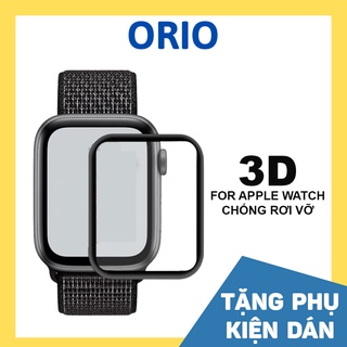 Kính cường lực apple watch full màn cong 3d dành cho series SE/7/6/5/4/3/2/1 size 38/40/42/44mm - Orio AW02