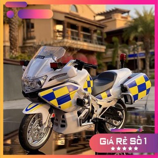 Mô hình xe CFMoto CF650G Police 1:12 Huayi [CÒN TRẮNG TINH, HẾT TRẮNG CARO]
