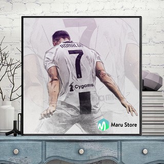 Tranh Canvas Cầu Thủ Bóng Đá Cr7, Trang Trí Phòng Net, Phòng Gaming, Quán Cafe