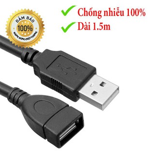 cáp Dây Nối Dài USB 2.0 Có cục chống nhiễu dài 1.5 mét