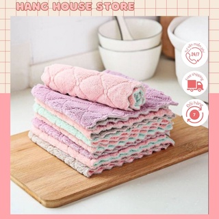 1 Khăn lau đa năng 2 mặt lau Bếp - Rửa bát - lau Bàn khăn thấm nước siêu tốt nhanh khô