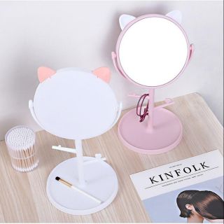 Gương trang điểm để bàn tai mèo