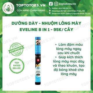 Dưỡng mày Eveline 8 In 1 Total Action Eyebrow Therapy Professional làm dày và nhuộm lông mày