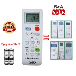 Remote Điều khiển điều hòa Sharp đa năng tất cả các dòng Sharp 1&amp;2 chiều Inverter - Hàng mới 100% Tặng kèm Pin