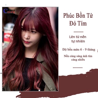 Thuốc nhuộm tóc sử dụng tại nhà Màu Phúc Bồn Tử Đỏ Tím không tẩy nhiều thảo dược giá rẻ