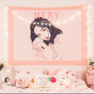 [ĐẸP - SẴN] Vải treo tường Decor phòng hot nhất (TẶNG kèm 01 bộ móc treo 10k)