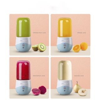 Máy Xay Sinh Tố Mini HONGUO Cầm Tay Mini Sạc Pin USB 300ml