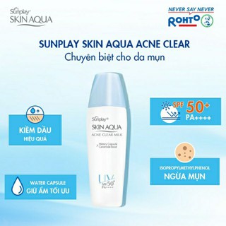 Sunplay Skin Aqua Acne Clear Milk – Sữa chống nắng dưỡng da ngừa mụn