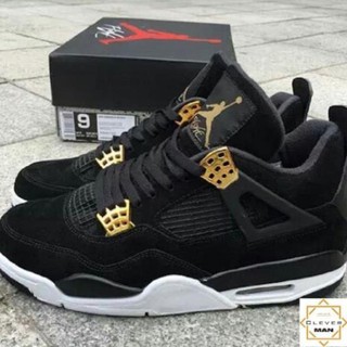 (BẢN SIÊU CẤP - TẶNG MÓC KHÓA) Giày thể thao nam nữ AIR JORDAN 4 royalty đen móc khóa vàng CỰC ĐẸP