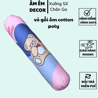 [HÀNG ĐẸP] Vỏ gối ôm35x100 mềm, min, rẻ , đẹp - Vỏ gối ôm poly nhiều màu đa dạng mẫu mã Ấm Êm Decor Freeship